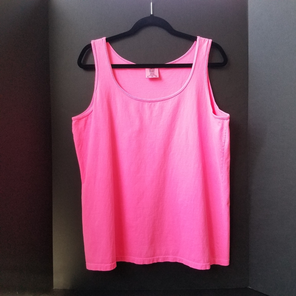 Comfort Colors Neon Pink Tank Size XL
